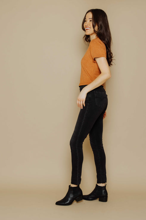Jill-Crop Rib Tee